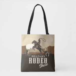 なげなわロープ丸めADD NAME Western Rodeo Show トートバッグ