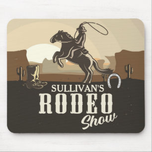 なげなわロープ丸めADD NAME Western Rodeo Show マウスパッド