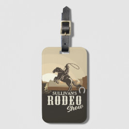 なげなわロープ丸めADD NAME Western Rodeo Show ラゲッジタグ