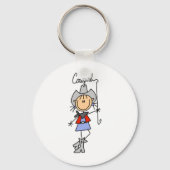 なげなわ女性のカーボーイTシャツとギフト キーホルダー (正面)