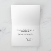 なごむ猫の昼寝　温室の励ましカード カード (内部)