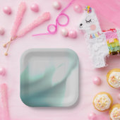 なごむ 緑の印刷紙皿 ペーパープレート (パーティー)