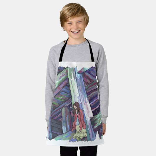 なさむさじ エプロン (着用した状態)