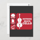 なしビートチェロロックシザー紙ミュージシャン ポストカード (正面/裏面)