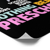 なしビートプレスクールPre-k新学期教え ポスター (角)