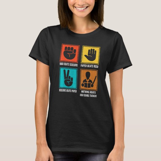なしビート高校先生学習者教育者 Tシャツ (正面)