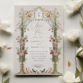 なしファンシーシンプル結婚式招待状 箔招待状