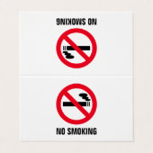 なし喫煙サイン小さな折りたたみ名刺 名刺 (外部フラット)