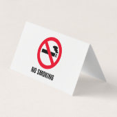 なし喫煙サイン小さな折りたたみ名刺 名刺 (裏面)