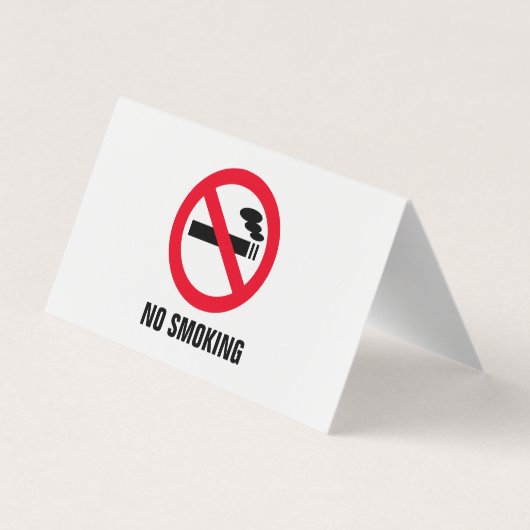 なし喫煙サイン小さな折りたたみ名刺 名刺 (裏面)