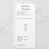 なすべきものは存在するのか、いや、存在する 招待状 (裏面)