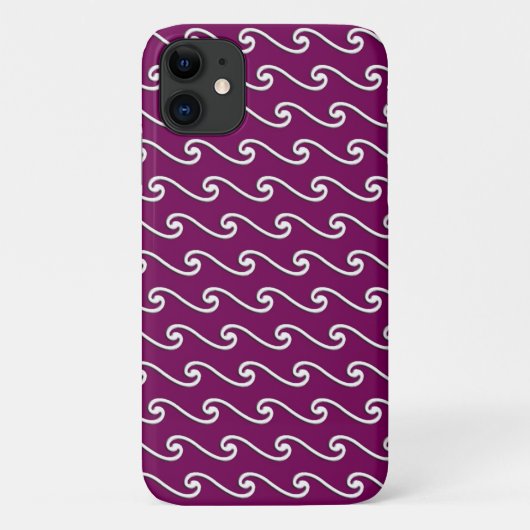 なす紫の中国の波模様 Case-Mate iPhoneケース (裏面)