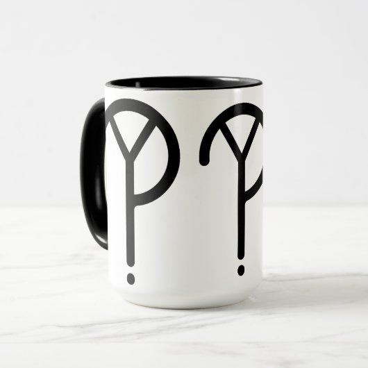 なぜか。 動きの信号器のマグの黒 マグカップ (正面左)