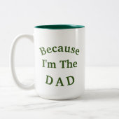 なぜか。 "私がパパ"の父の日であるので ツートーンマグカップ (左)