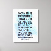 なぜこんなことが可能なの?すべての少年の中で キャンバスプリント (正面)