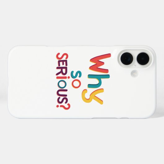 なぜそんなに深刻なの？ Case-Mate iPhoneケース (裏面 (横))