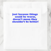 なぜって… 長方形シール (バッグ)