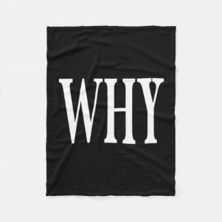 なぜと書かれた女性向けTシャツ - 意味深なデザイン フリースブランケット