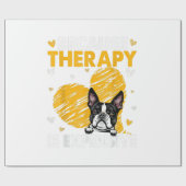 なぜならセラピーは高価なボストンテリアギフト ラッピングペーパー (フラット)