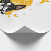 なぜならセラピーは高価なボストンテリアギフト ラッピングペーパー (角)