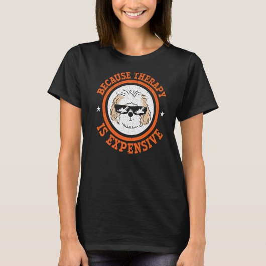 なぜならセラピーは高価な犬カバポ Tシャツ (正面)