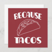 なぜならタコス 招待状 (正面/裏面)