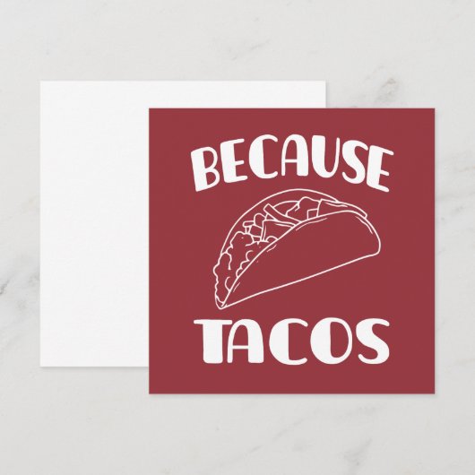 なぜならタコス 招待状 (正面/裏面)