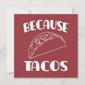 なぜならタコス 招待状 (正面)