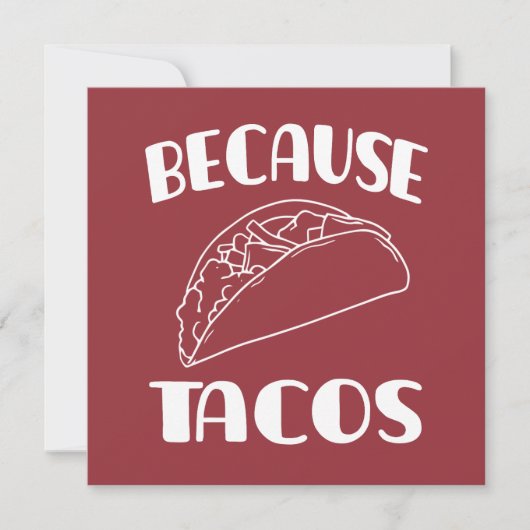 なぜならタコス 招待状 (正面)