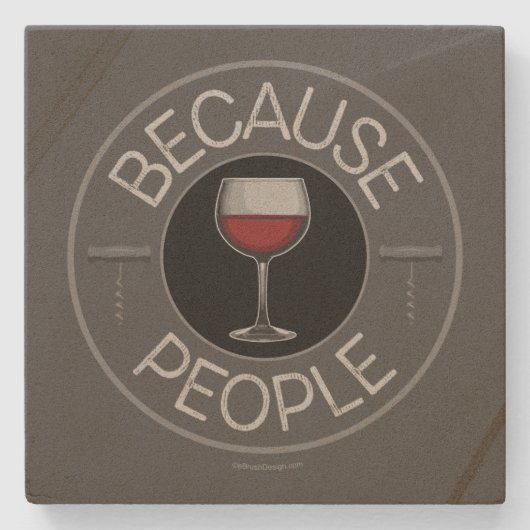 なぜなら人（ワイン） ストーンコースター (正面)