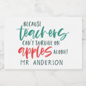 なぜなら先生生き延びはリンゴだけでは スパークリングワインラベル (シングルラベル)