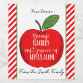 なぜなら先生生き延びはリンゴだけでは ワインラベル (シングルラベル)