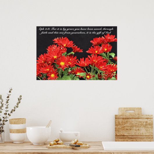 なぜなら恵みによって成り立っているからだ ポスター (キッチン)