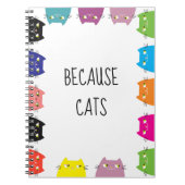 なぜなら猫おもしろい引用文 ノートブック (正面)