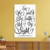 なぜなら私たちは信仰によって歩くのであって見るものではないからだ キャンバスプリント (インサイチュ (リビング))