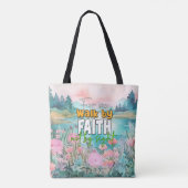 なぜなら私たちは信仰によって歩くのであって見るものではないからだ トートバッグ (裏面)