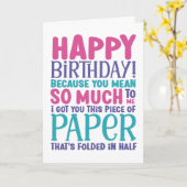 なぜなら私には誕生日が多いおもしろい カード (黄色い花)