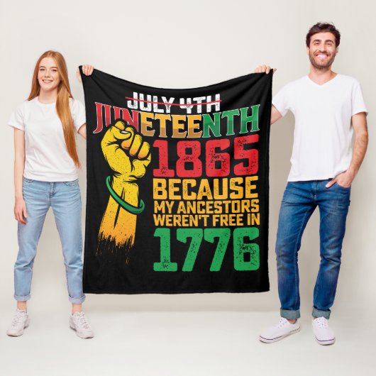 なぜなら私の先祖は1776年7月4日に解放されなかったからだ フリースブランケット (インサイチュ)