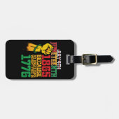 なぜなら私の先祖は1776年7月4日に解放されなかったからだ ラゲッジタグ (正面横)