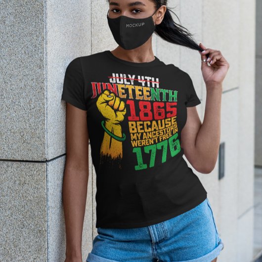 なぜなら私の先祖は1776年7月4日に解放されなかったからだ Tシャツ