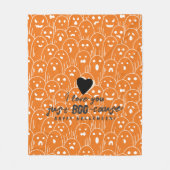 なぜなら私はあなただけをブーグ幽霊集団オレンジ フリースブランケット (正面)