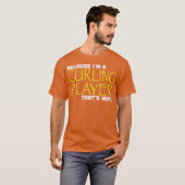 なぜなら私はカーリング選手だからおもしろい Tシャツ (正面フル)