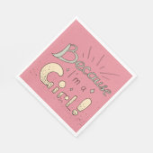 なぜなら私は女の子フェミニスト引用文 スタンダードランチョンナプキン (角)