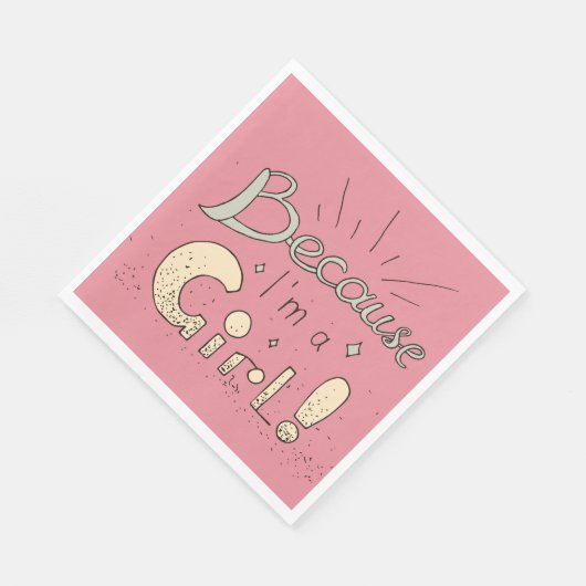 なぜなら私は女の子フェミニスト引用文 スタンダードランチョンナプキン (角)