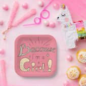 なぜなら私は女の子フェミニスト引用文 ペーパープレート