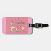 なぜなら私は女の子フェミニスト引用文 ラゲッジタグ (正面横)