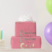 なぜなら私は女の子フェミニスト引用文 ラッピングペーパー