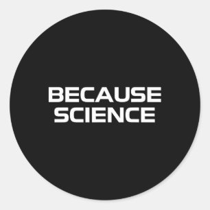 なぜなら科学の男性の女性の子供の自然先生科学 ラウンドシール