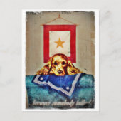 なぜなら誰かが悲しい思い切った第二次世界大戦を話したからだ ポストカード (正面)