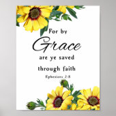 なぜなら，恵みによって信仰を通救して，エペソ人は ポスター (正面)